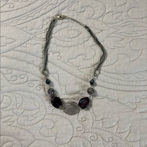 Costume jewelry gemstone necklace.